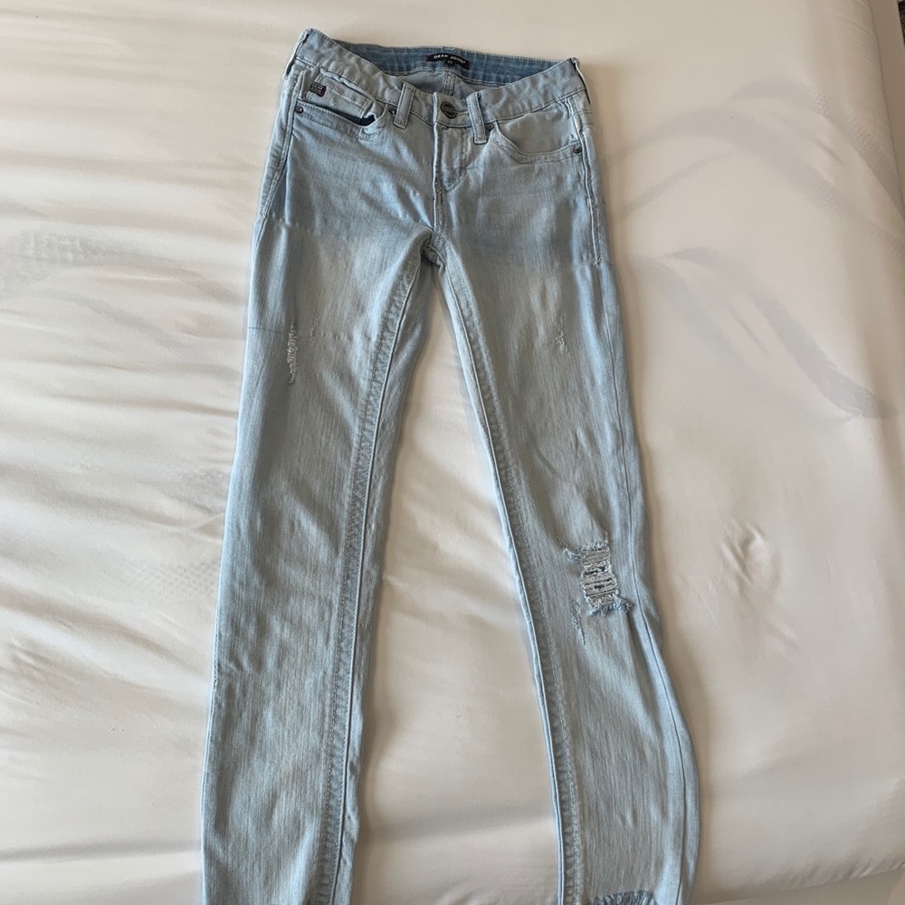 Dear John - Light Wash Frayed Bottoms - SUPER SOFT